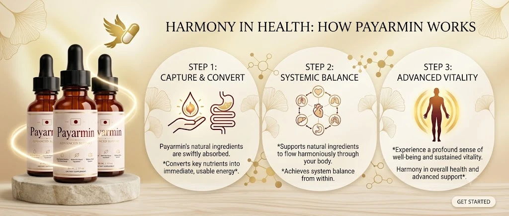 PayArmin how it works: capture and convert, systemic balance and advanced vitality, as shown in vendor graphics